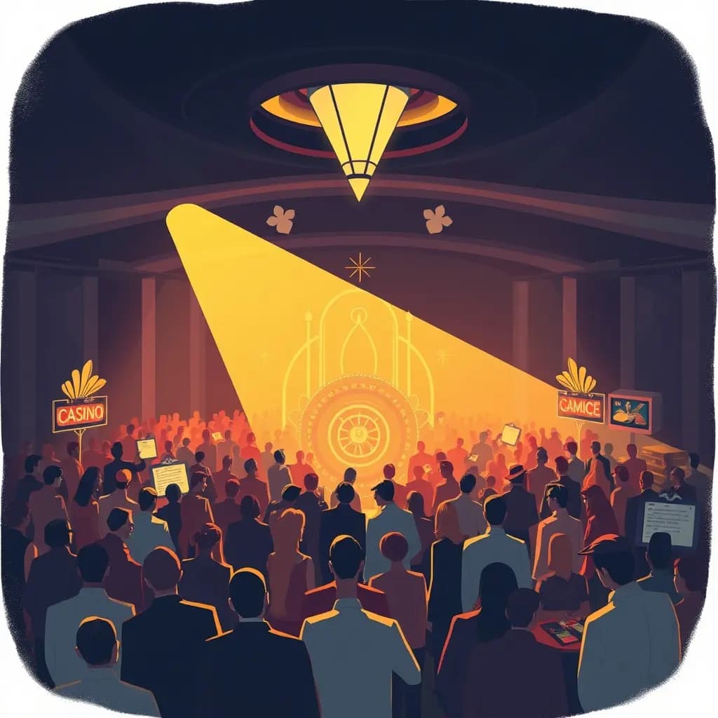 Dream illustration: a Casino Full of People