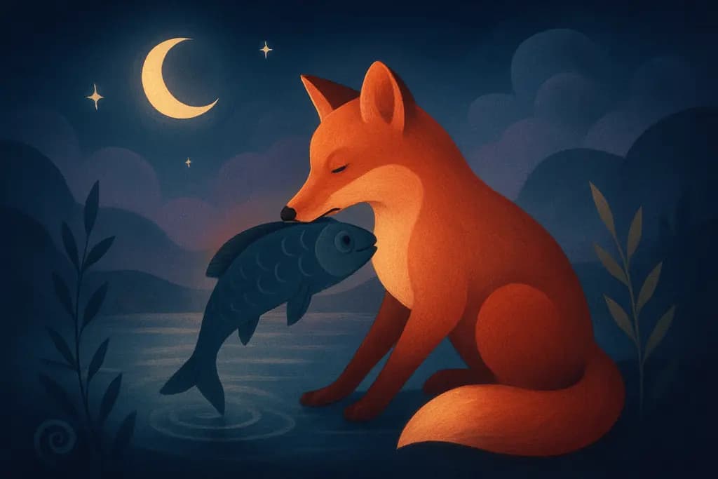 Dream illustration: Catching a fish