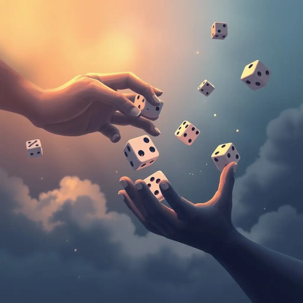 Dream illustration: Catching Dice in Midair