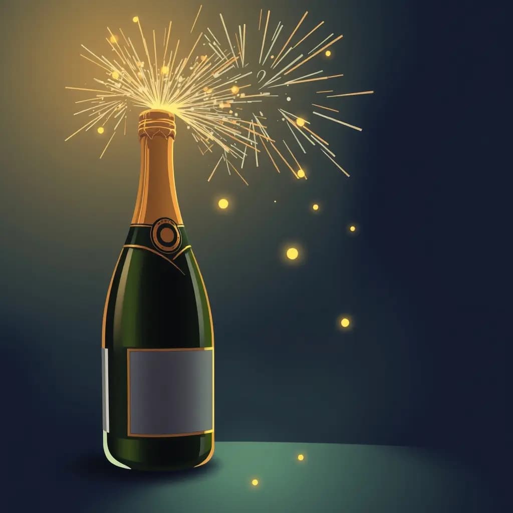 Dream illustration: Champagne bottle that won't pop