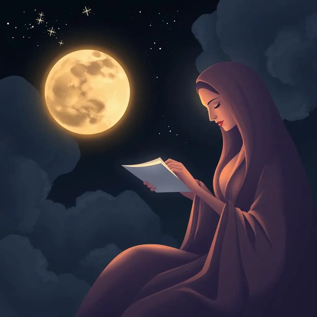Dream illustration: Chandra handing a letter