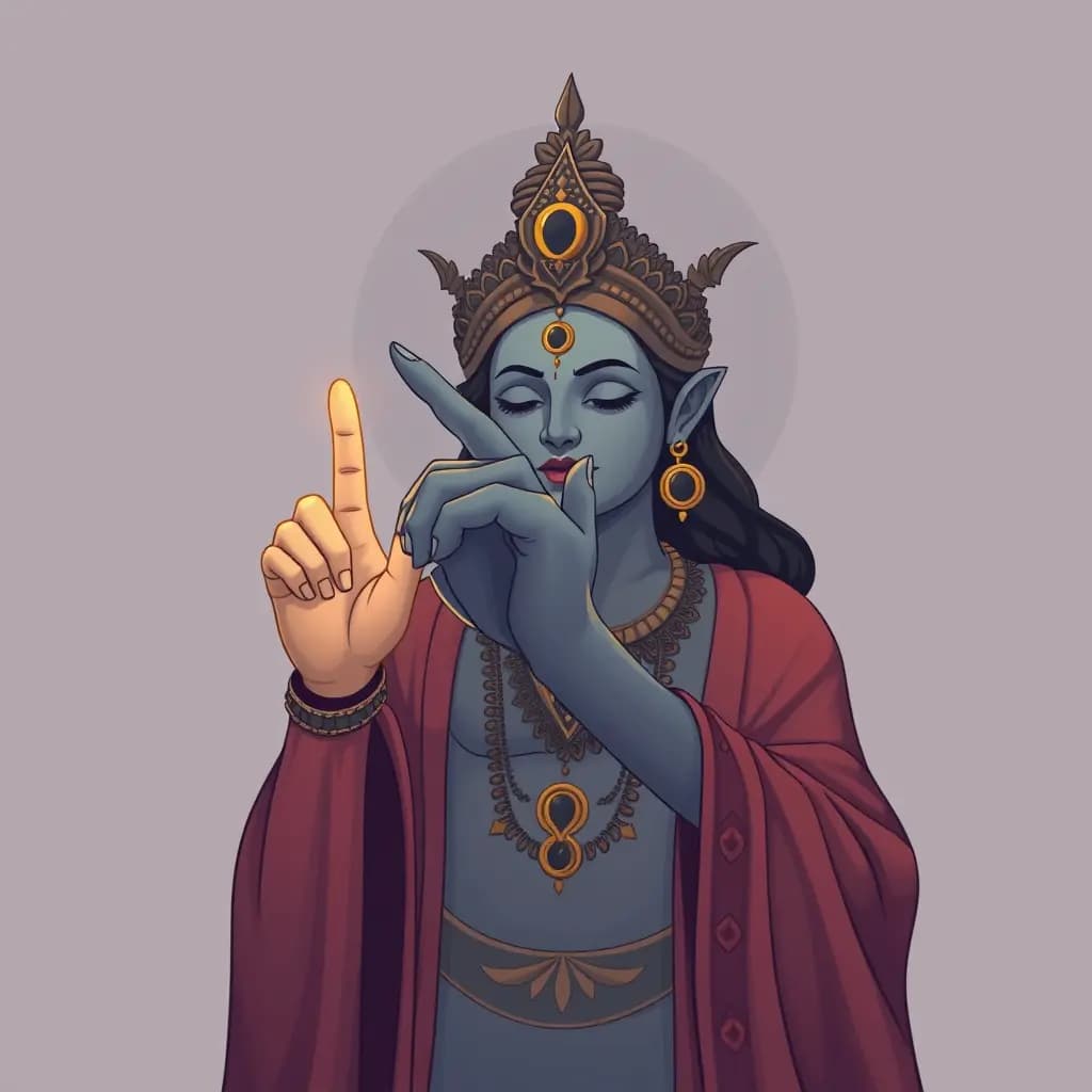 Dream illustration: Chandra pointing finger