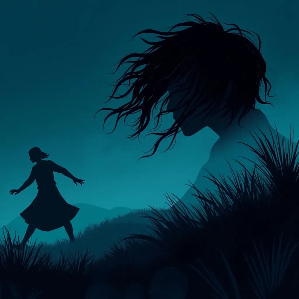 Dream illustration: Chased by an unknown person