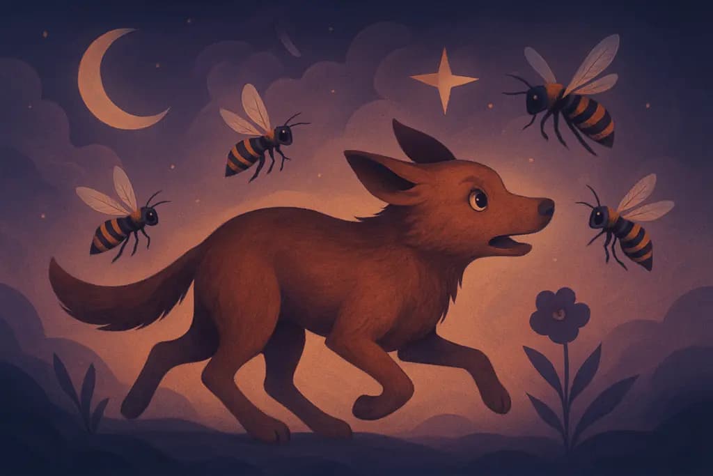 Dream illustration: Chased by bees