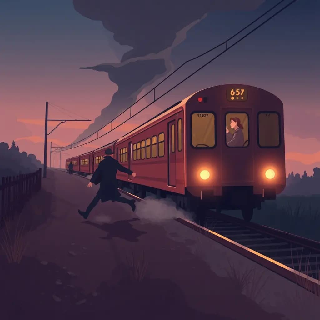Dream illustration: Chasing After a Train