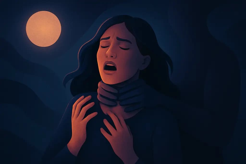 Dream illustration: Choking
