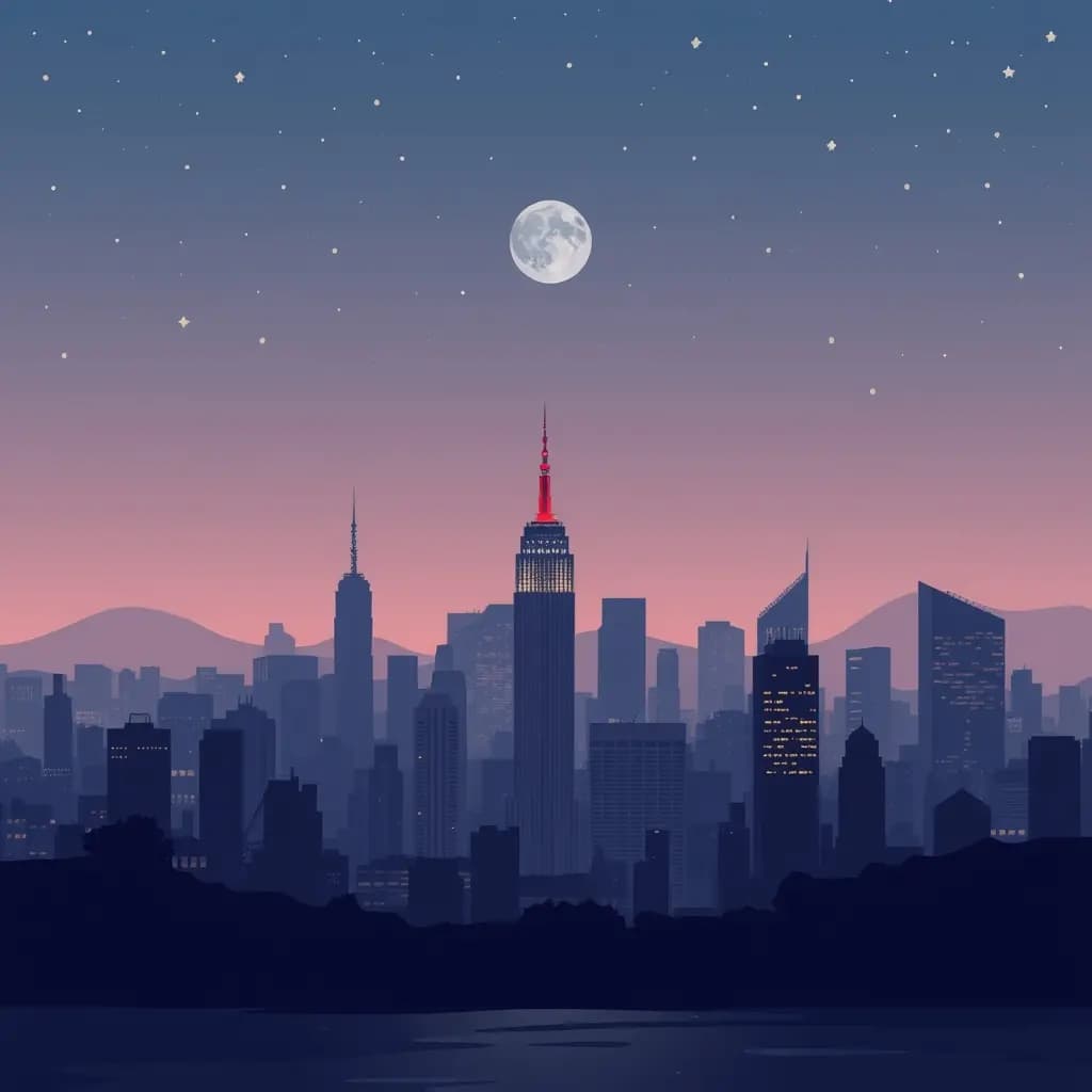 Dream illustration: City skyline