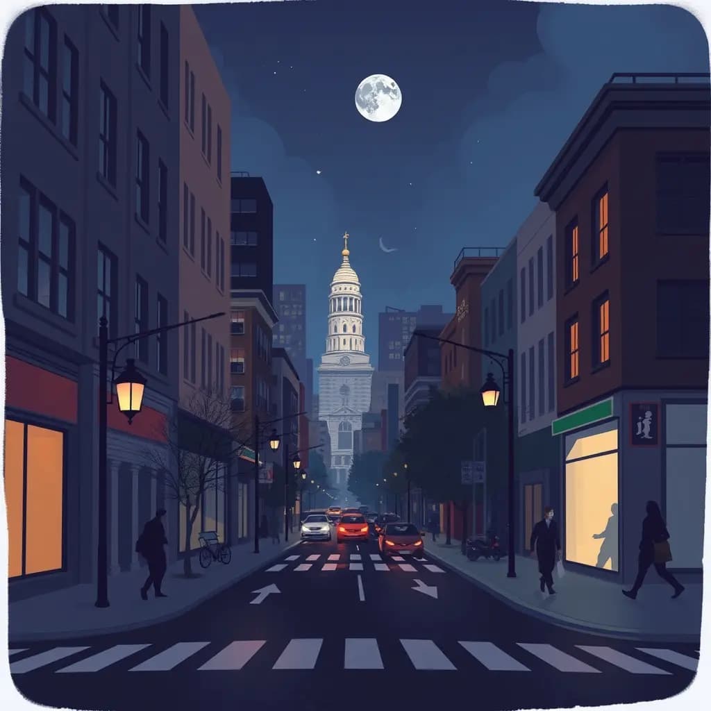 Dream illustration: City streets