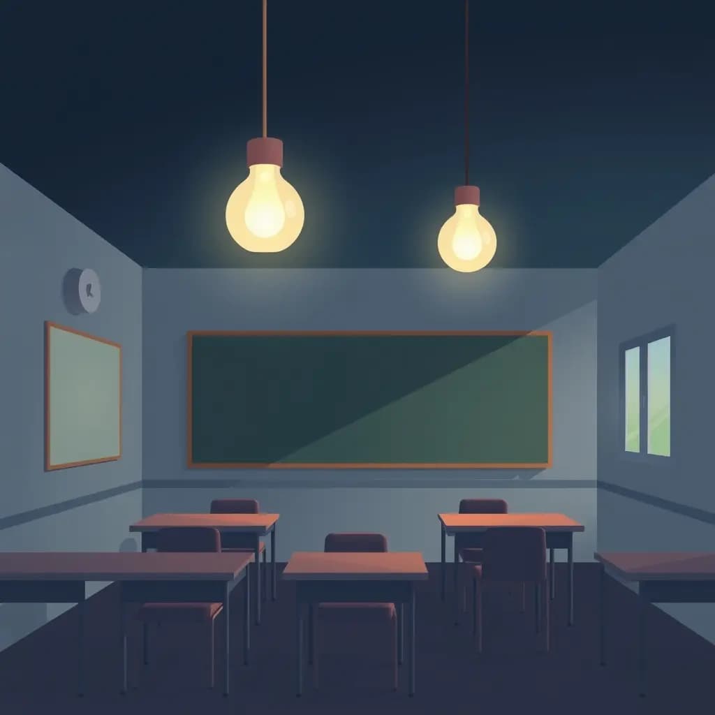 Dream illustration: Classroom lights go out