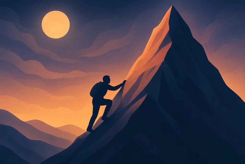Dream illustration: Climbing a Mountain
