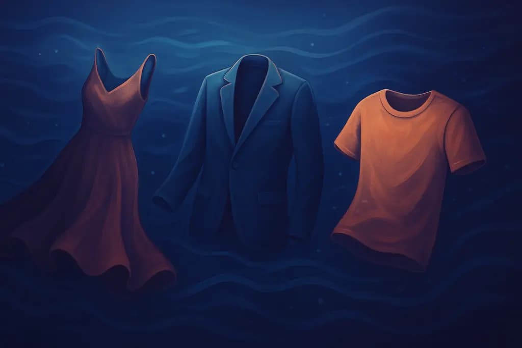 Dream illustration: clothes that keep changing style in water