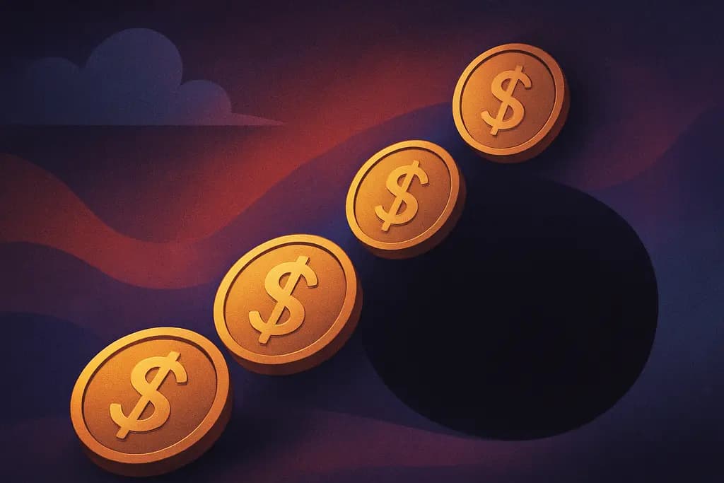 Dream illustration: Coins Sliding into a Void