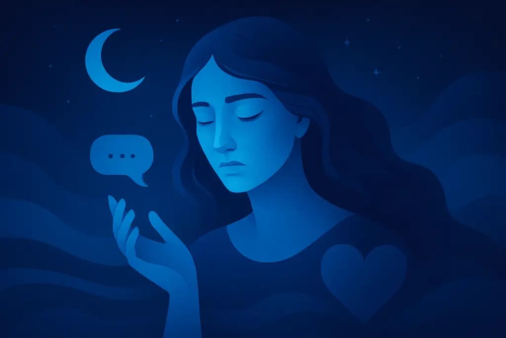 Dream illustration: Color: blue
