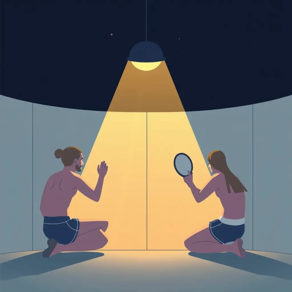 Dream illustration: Competing against a mirror
