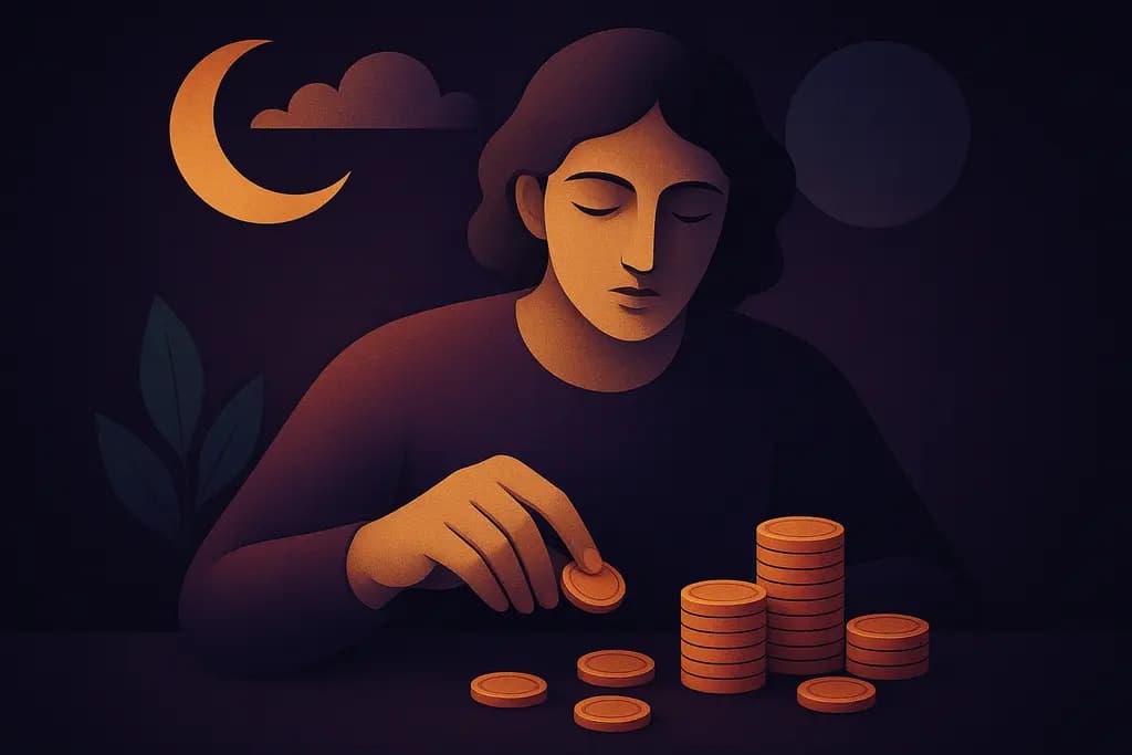 Dream illustration: Counting coins