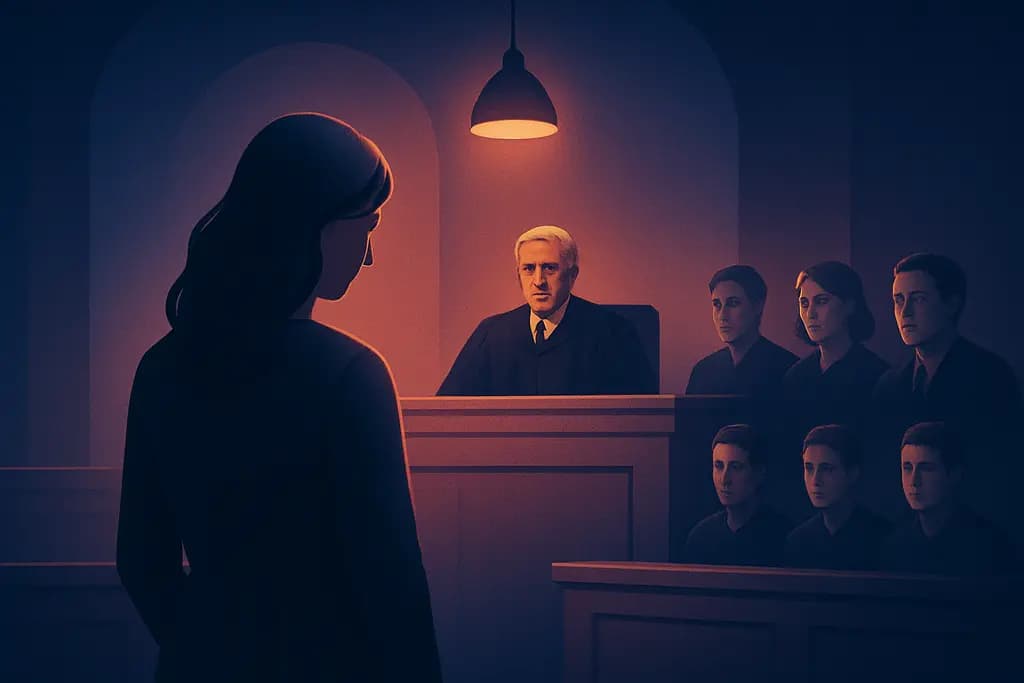 Dream illustration: Courtroom trial