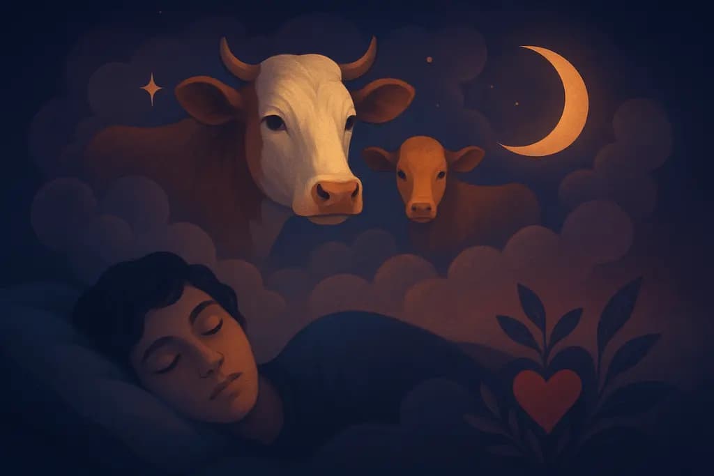 Dream illustration: Cows