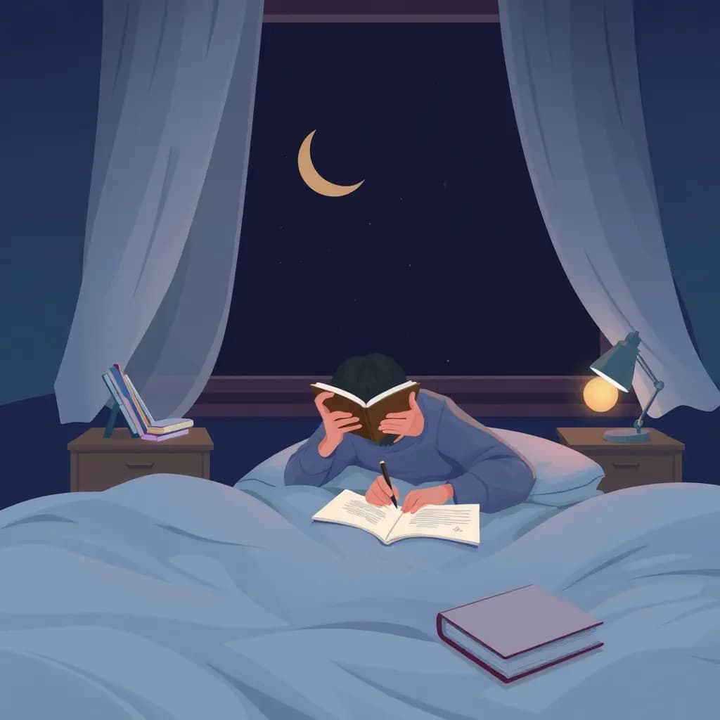 Dream illustration: Cramming at midnight exam