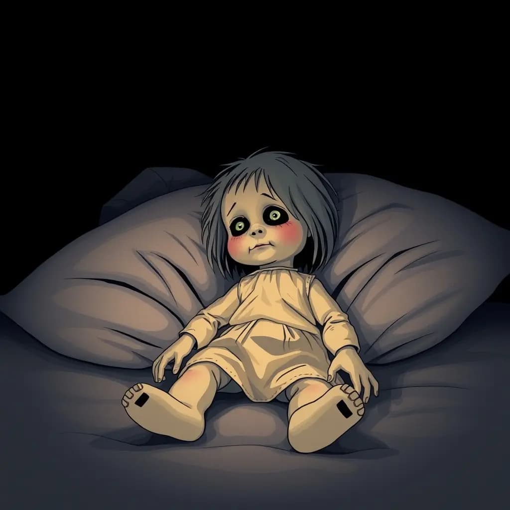 Dream illustration: Creepy or broken doll