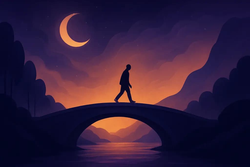 Dream illustration: Crossing a Bridge