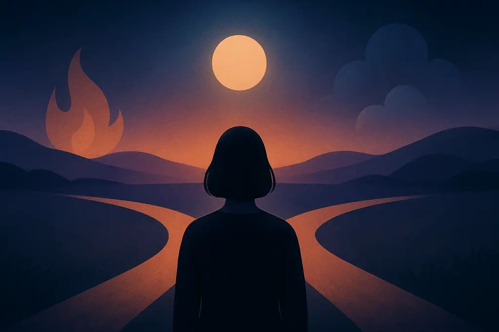 Dream illustration: Crossroads (Choosing a Path)