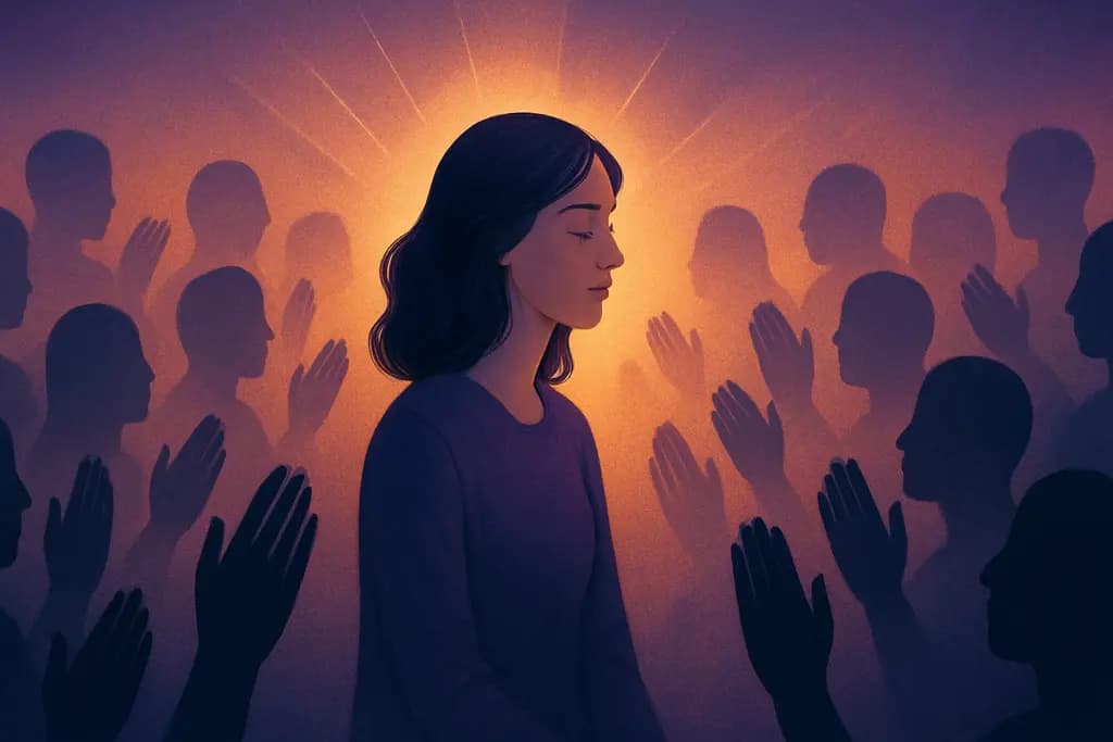 Dream illustration: Crowd applauding you