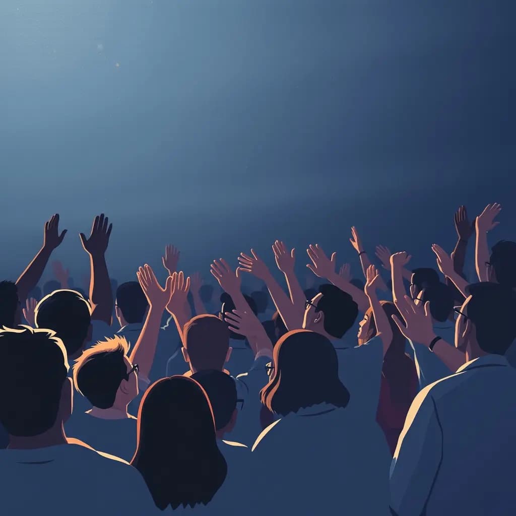 Dream illustration: Crowd cheering you