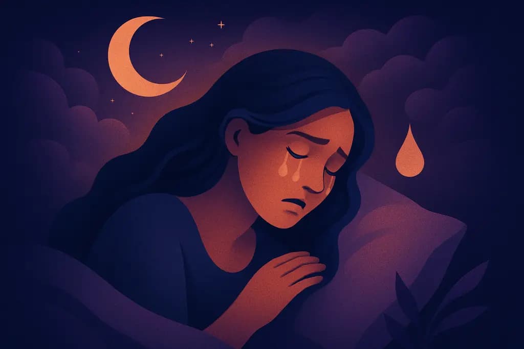 Dream illustration: crying dream meaning