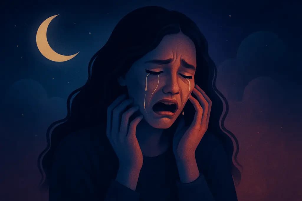 Dream illustration: Crying uncontrollably
