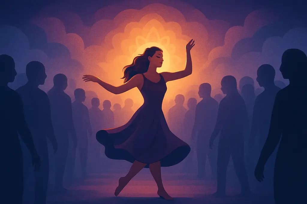 Dream illustration: Dancing in Public
