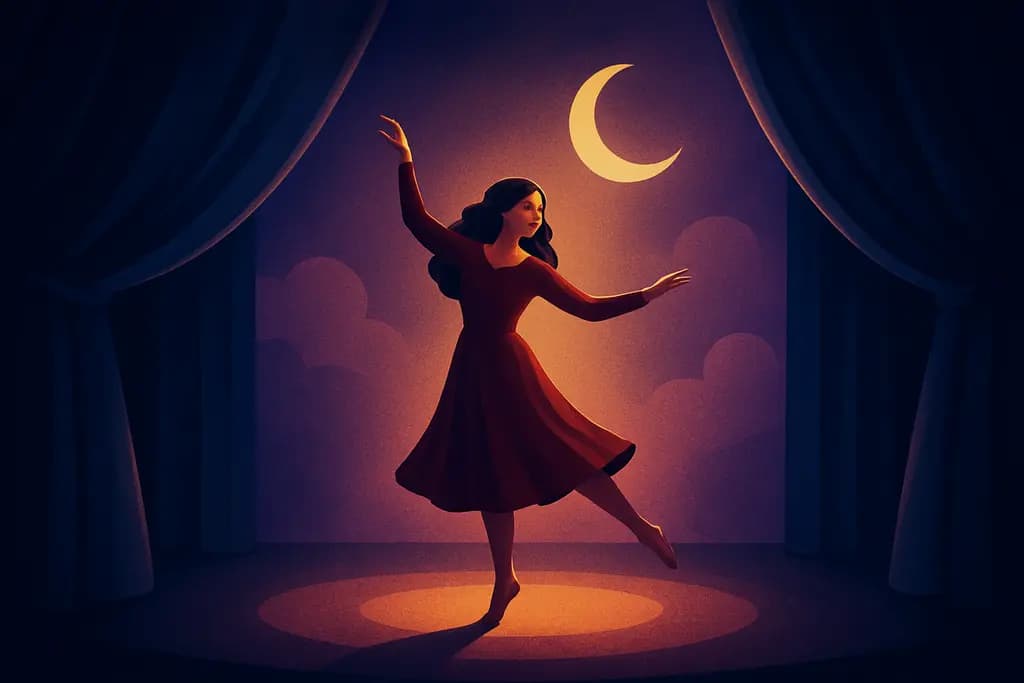 Dream illustration: Dancing on Stage