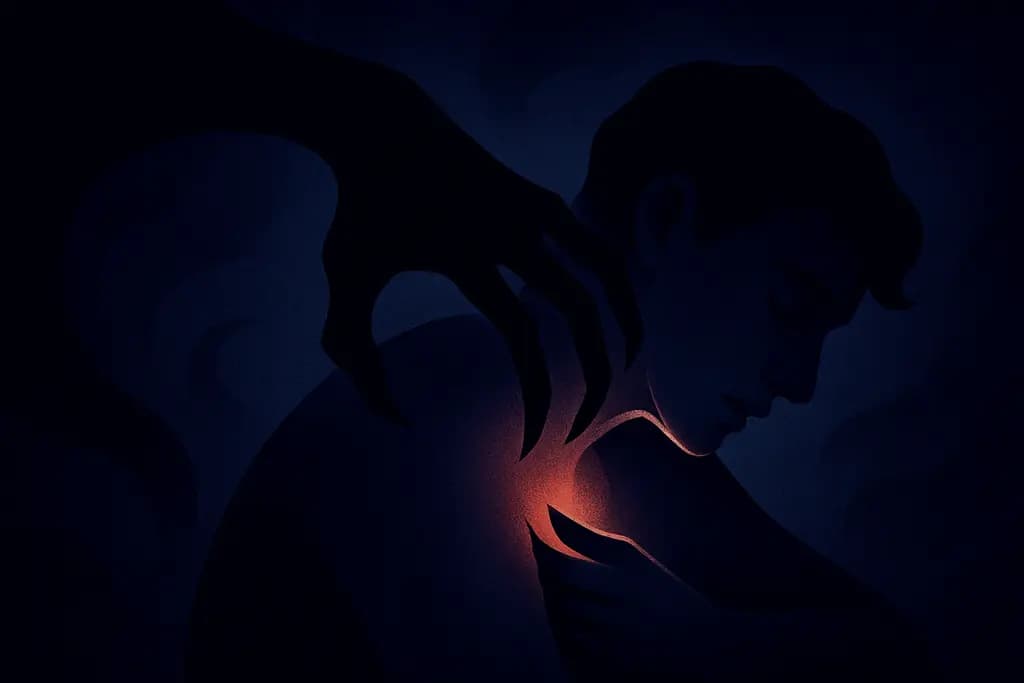Dream illustration: darkness biting me