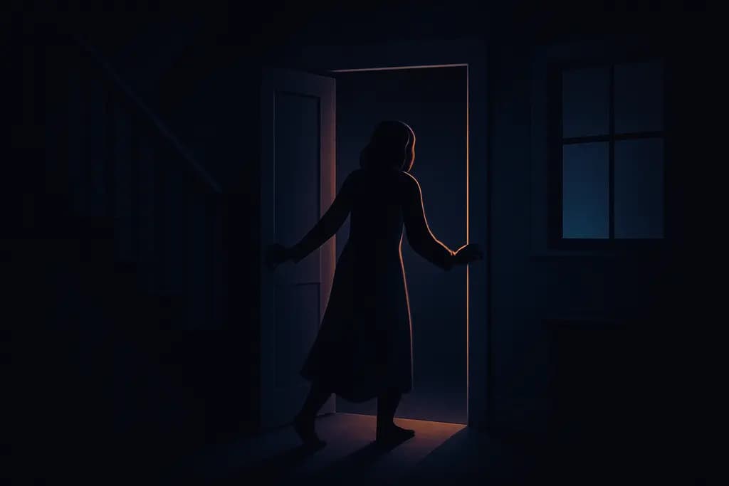 Dream illustration: darkness in house