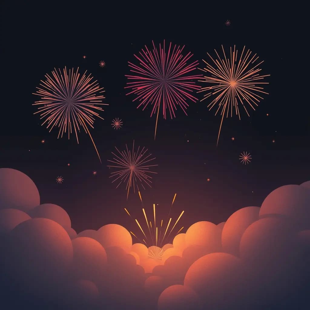 Dream illustration: Daytime fireworks