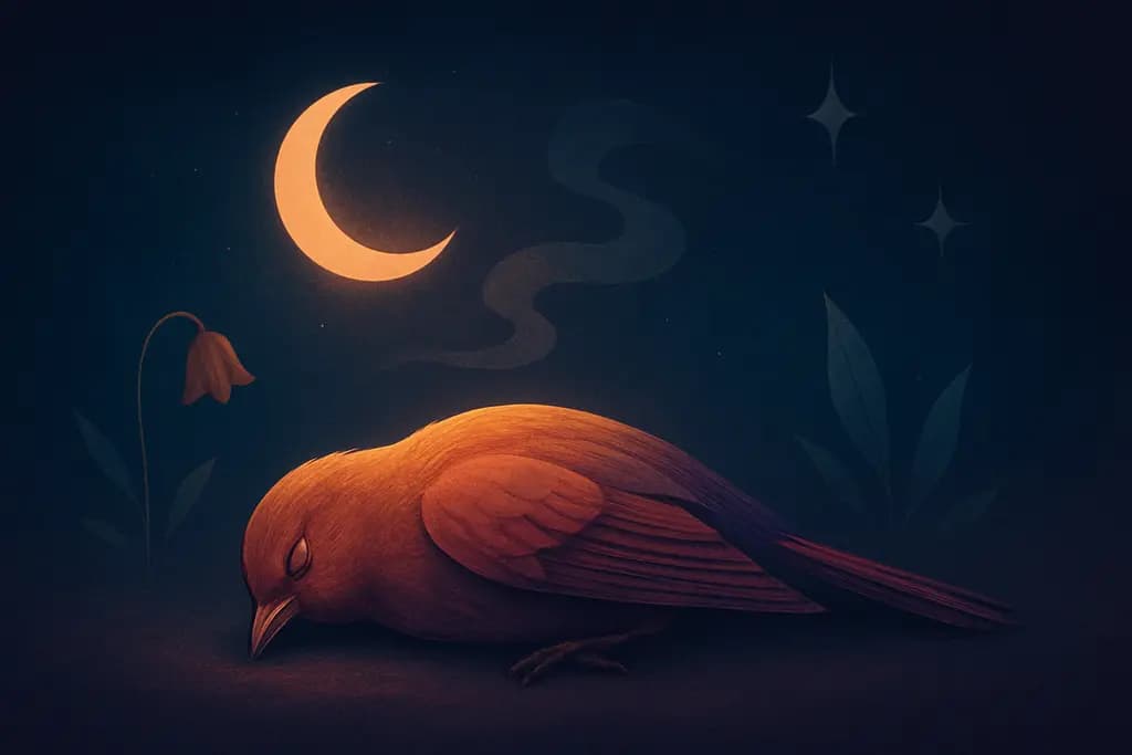 Dream illustration: Dead bird