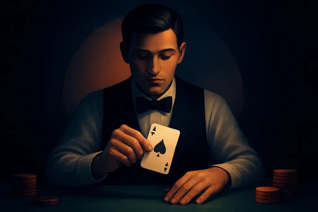 Dream illustration: Dealer Turning a Card