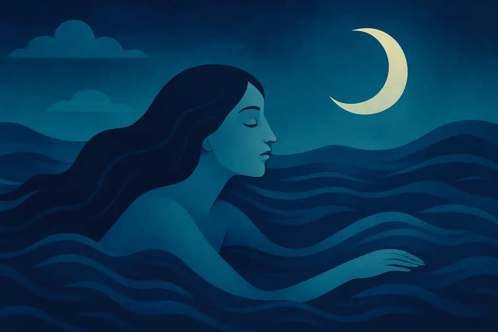 Dream illustration: Deep blue ocean dream
