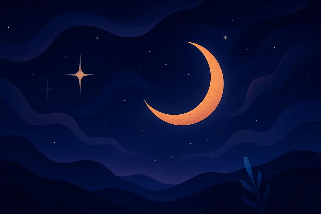 Dream illustration: Deep indigo sky