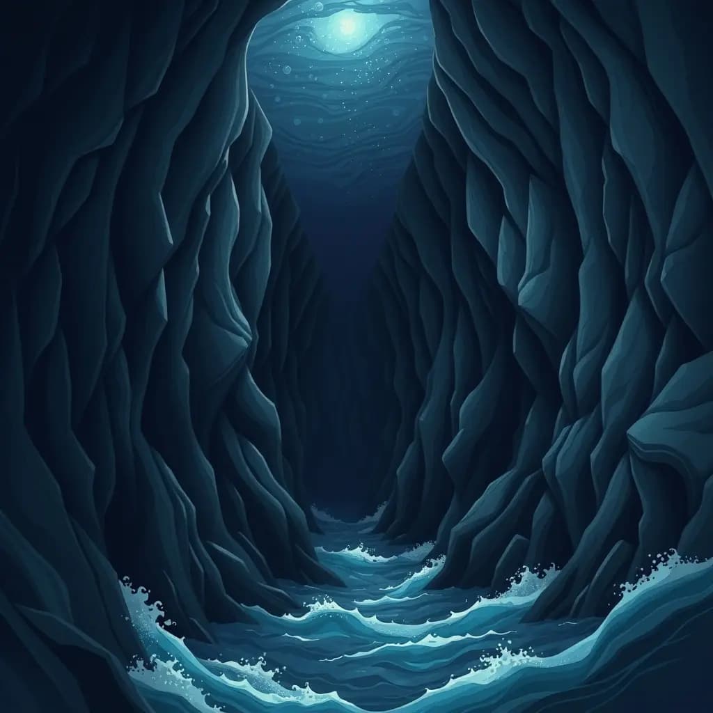 Dream illustration: Deep ocean trench