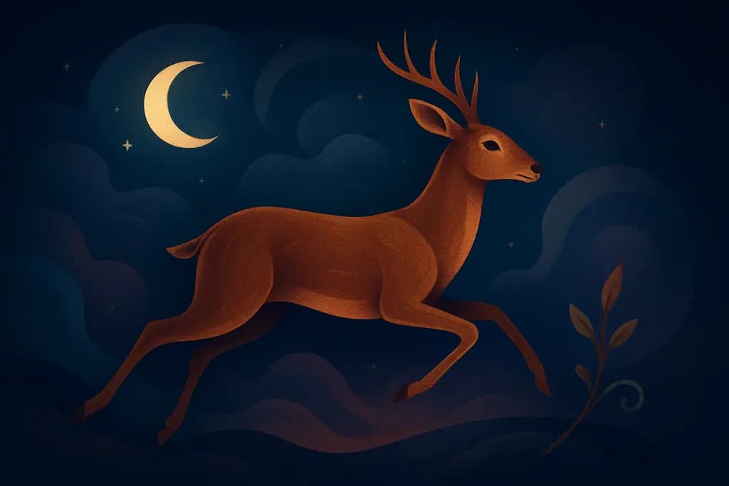 Dream illustration: Deer Running