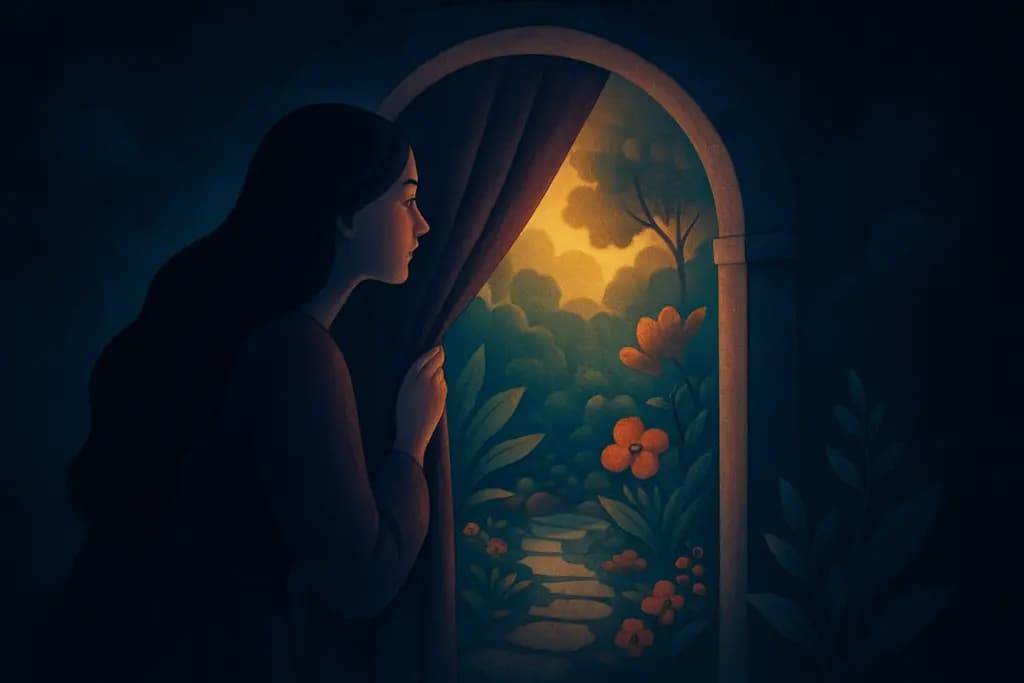 Dream illustration: Discovering a Hidden Garden