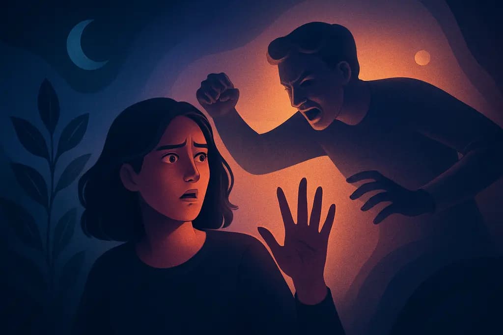Dream illustration: discovering a secret family member attacking me in a dream