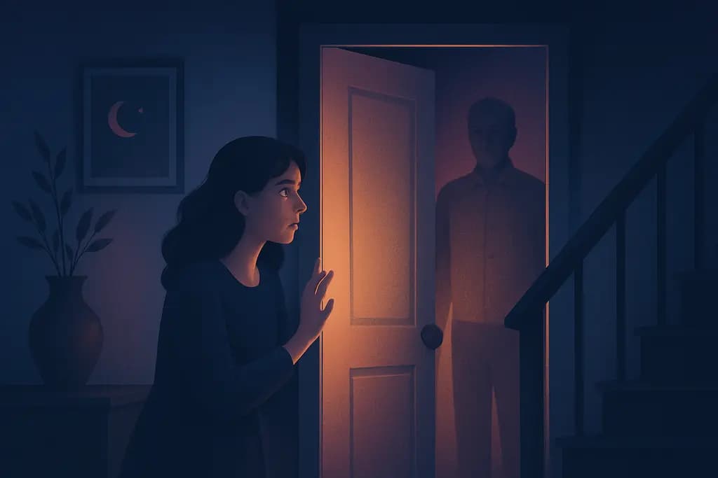 Dream illustration: discovering a secret family member in the house dream