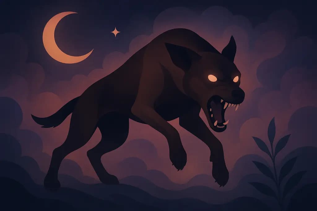 Dream illustration: Dog attacking dream