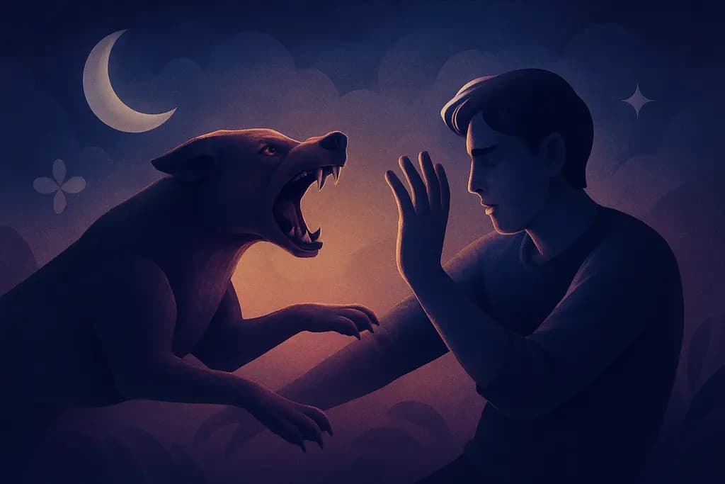 Dream illustration: Dog attacking you