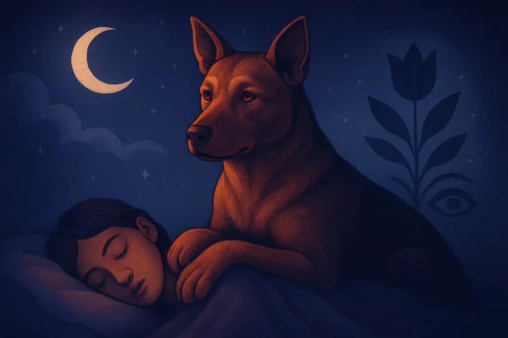 Dream illustration: Dog protecting you