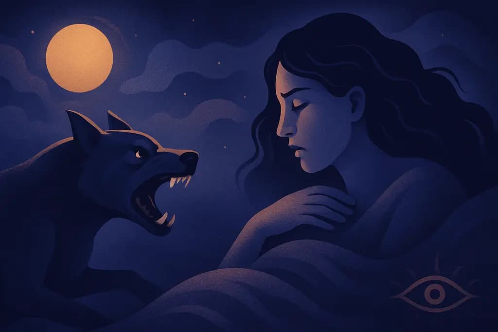 Dream illustration: Dream about aggressive dogs
