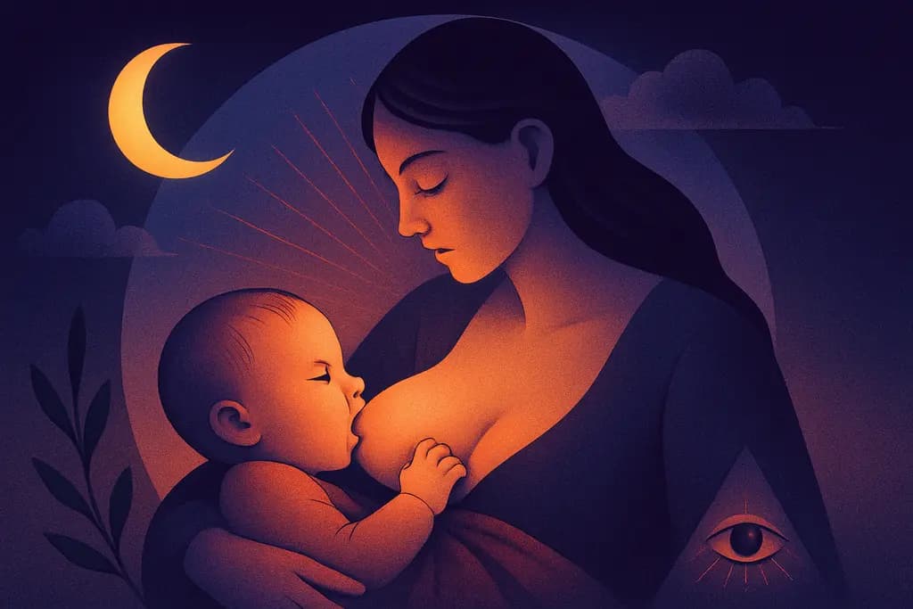 Dream illustration: dream about baby biting me while breastfeeding