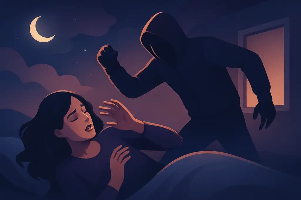Dream illustration: dream about being attacked by a stranger