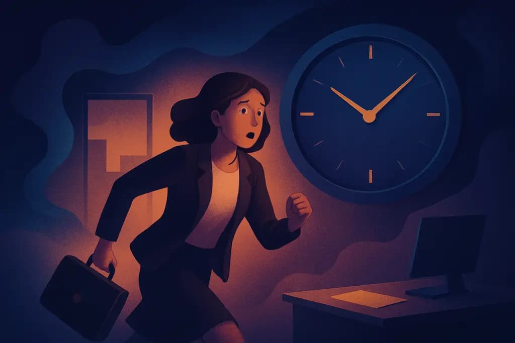 Dream illustration: dream about being late to work